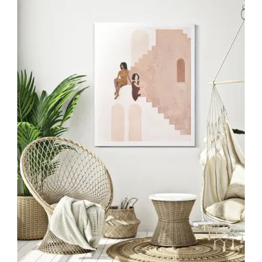 OBRAZ NA PŁÓTNIE LADY -B- 80X3,7X100 cm